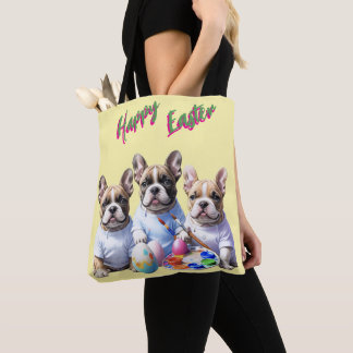 Tote Bag Französische Bulldogge Happy Easter French Bulldog