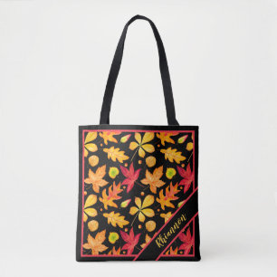 Tote Bag Frappe Feuilles d'automne Foliage personnalisé