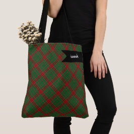 Tote Bag Fraser of Castle Leathers Tartan Plaid Motif