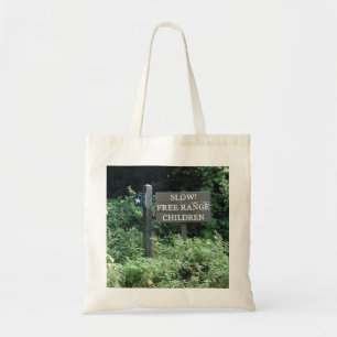 Tote Bag Free Range Children signe, amusant