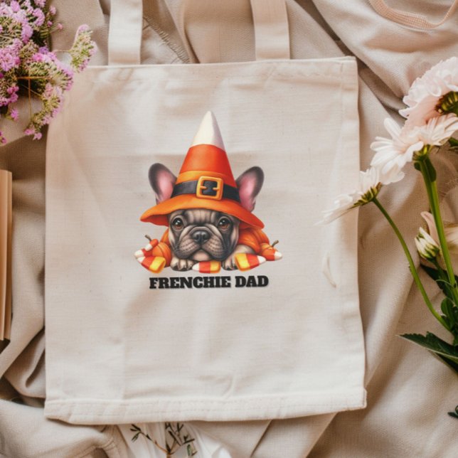 Tote Bag French Bulldog Cute Halloween Candy Costume (Créateur téléchargé)
