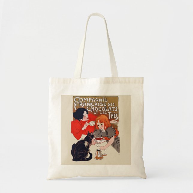 Tote Bag French Chocolate Party Steinlen Art (Devant)