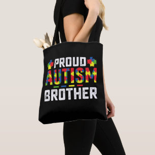 Tote Bag Frère fier de l'autisme Sensibilisation à la famil