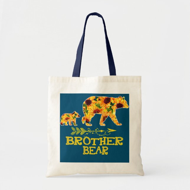 Tote Bag Frère Ours Tournesol Drôle Mère Père (Devant)