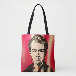 Tote Bag Frida Kahlo dans le style d'illusion optique BAUHA