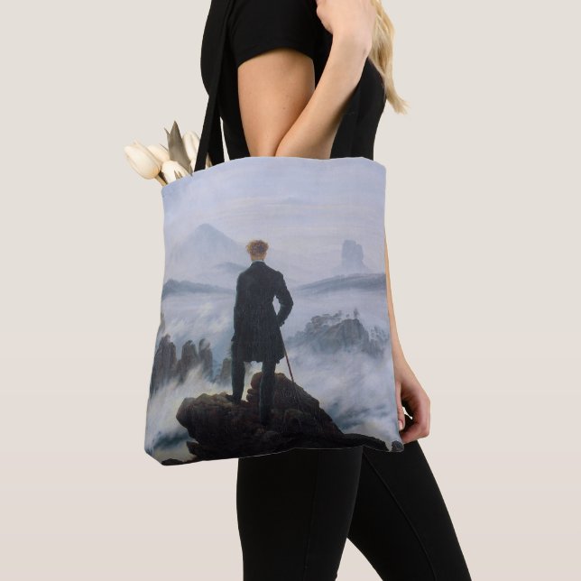 Tote Bag Friedrich's Wanderer au-dessus de la mer de brouil (De près)