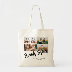 Tote Bag Friends Forever Photo Collage Cadeau personnalisé