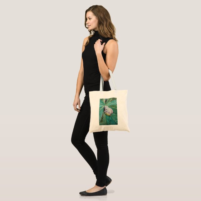 Tote Bag "Frog on Green" par AlarsenArtist (Devant (modèle))