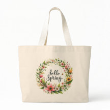 Tote Bag-Frühlings-Blumenkranz-Tote Bag