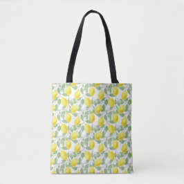 Tote Bag Fruit citron Motif jaune et vert