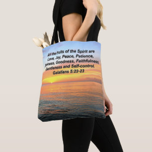 TOTE BAG FRUIT GALATIEN DE LA BIBLE SPIRITE VERSE