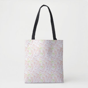 Tote Bag Fruit motif transparent   motif de surface de frui