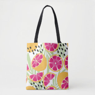 Tote Bag Fruit sans couture motif, pamplemousse à l tropica