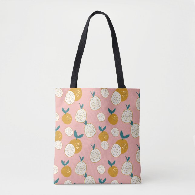 Tote Bag fruit seamless pattern background, print pattern (Devant)