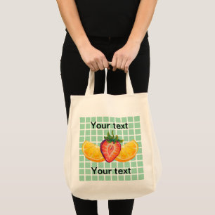 Tote Bag Fruit, Strawberry, orange