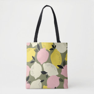 Tote Bag Fruits d'agrumes Motif sans soudure