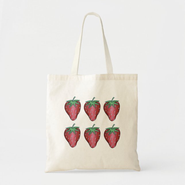 Tote Bag Fruits de fraises juteuses sucrées fraises rouges (Devant)
