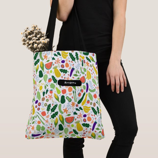 Tote Bag Fruits de Whimsy & Légume Marché de l'alimentation (De près)