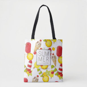 Tote Bag Fruits d'été et plaisirs de la glace