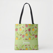 Fruits d'été frais motif vert