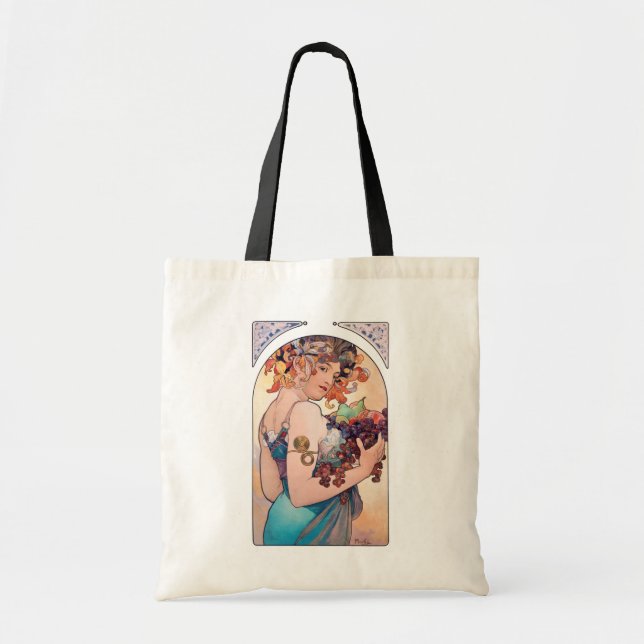 Tote Bag Fruits, Mucha (Devant)