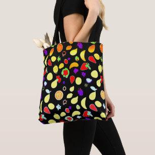 Tote Bag Fruits tropiques néons éclatés