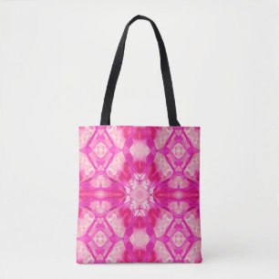 Tote Bag Fuchsia et Pastel Pink Tie Dye Motif