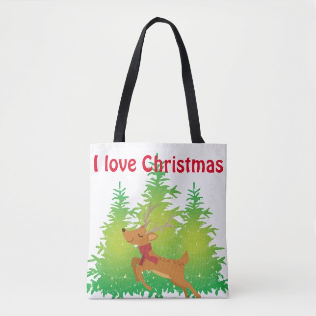 Tote Bag Fun Christmas Reindee thème (Devant)