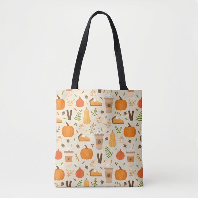 Tote Bag Fun Orange Fall Motif (Devant)