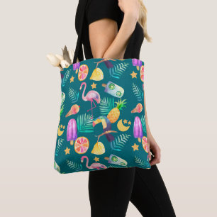 Tote Bag Fun Tropical Summer Motif
