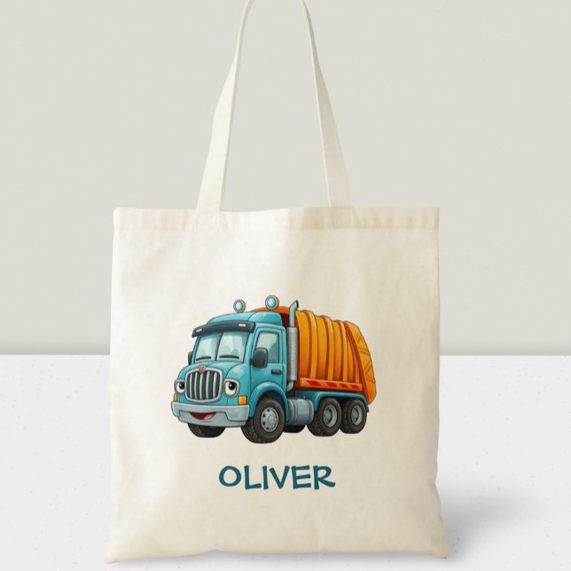 Tote Bag Funky Bleu Jaune Camion (Créateur téléchargé)