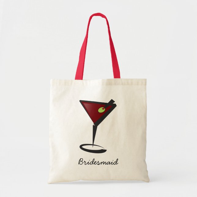 Tote Bag Funky martini Fun Bridesmaid Faveurs (Devant)