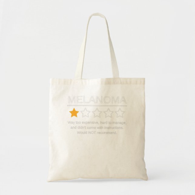Tote Bag Funky Melanoma Awareness One Star Rating Cancer Su (Devant)
