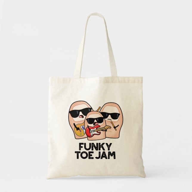 Tote Bag Funky Toe Jam Funny Music Pun  (Devant)