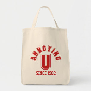 Tote Bag Funny Annoying You Bag, Red
