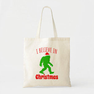 Tote Bag Funny Bigfoot I Believe In Christmas   