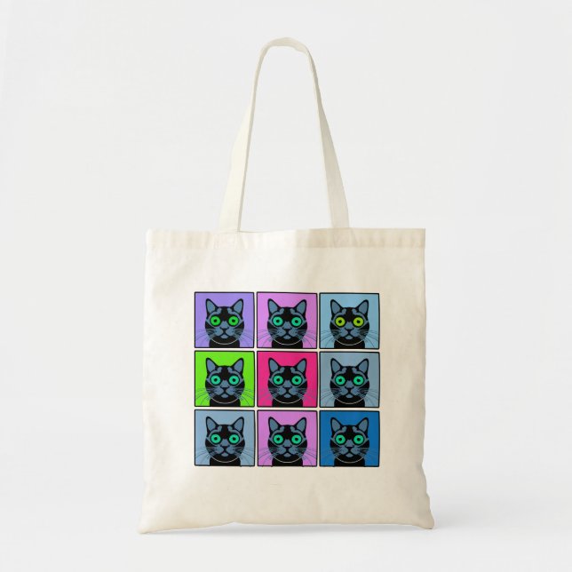 Tote Bag Funny Cat Mood Board (Devant)