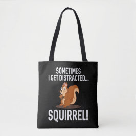 Tote Bag FUNNY DISTRACTE SQUIRREL Animal Zoo Farm
