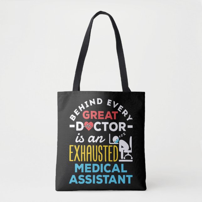 Tote Bag Funny Exhaustit Assistant Médicale CMA (Devant)