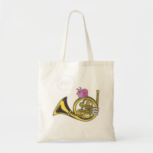 Tote Bag Funny French Horn Mama Snail Music Band Joke Gift3