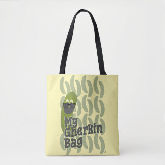Tote Bag Funny Gherkin Fashion Parody Design