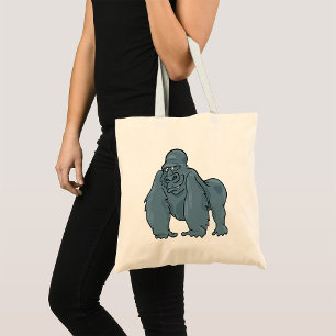 Tote Bag Funny Gorilla Cool Bleu Ape Animal Design