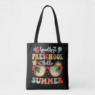 Tote Bag Funny Graduation Goodbye Préscolaire Bonjour été