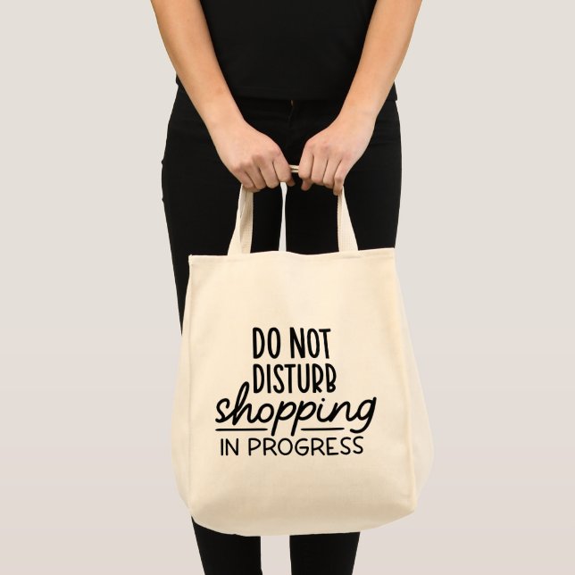 Tote Bag Funny Grocery Shopping Fourre-tout, Ne pas dérange (Devant (produit))