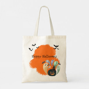 Tote Bag Funny Halloween Fantômes et Citrouille Éffrayant C