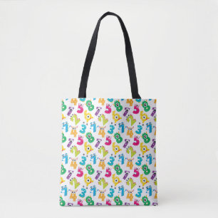 Tote Bag Funny Math Monster Numéros Motif