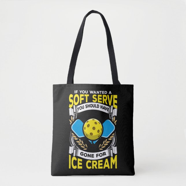 Tote Bag Funny Pickleball Player Sert Sport Sarcastique (Devant)