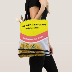 Tote Bag Funny Ramen Noodles Paquet Message personnalisé