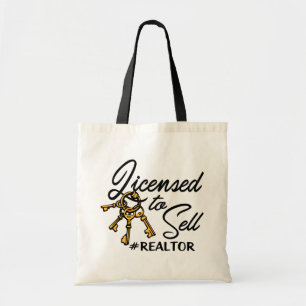 Tote Bag Funny Realtor Don Immobilier Agent Broker Home