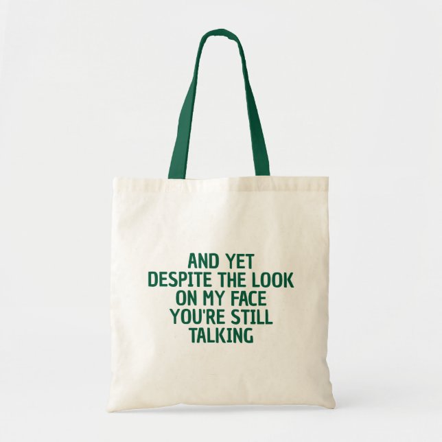 TOTE BAG FUNNY SARCASTIC COOL CUSTOMIZED QUOTES WOMEN GIFT (Devant)